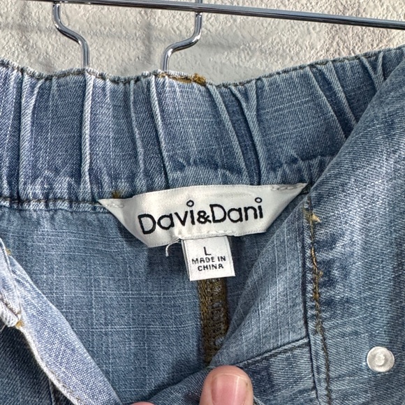 Three Bird Nest Country Mart Tiered Maxi Skirt Denim Size L Boho - Picture 12 of 12